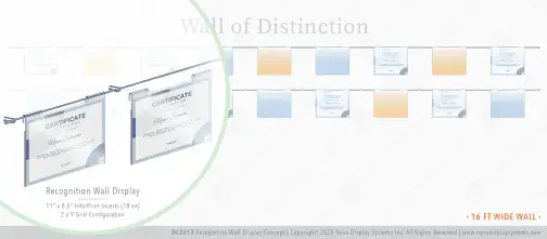 DC2613 Recognition Wall Display / Wall Display Idea Concept / Certificate Wall Display / Wall of Distinction