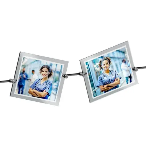 Photo Wall Display with Acrylic Sandwich Frames