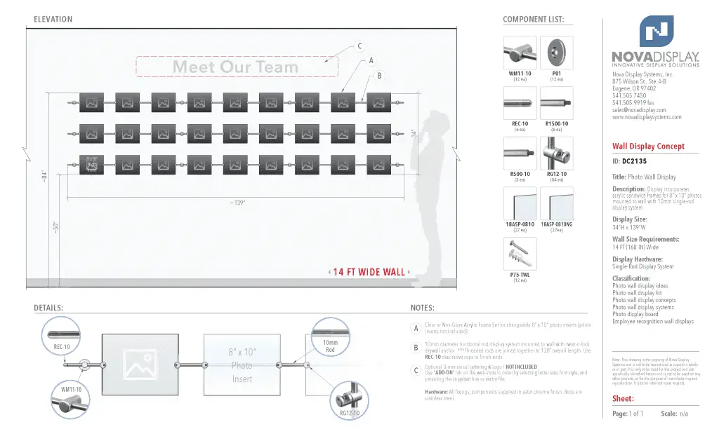 DC2135 Photo Wall Display / Wall Display Idea Concept / Meet Our Team