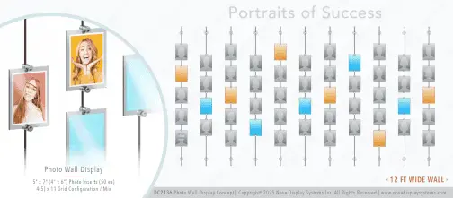 DC2136 Photo Wall Display / Wall Display Idea Concept / Portraits of Success