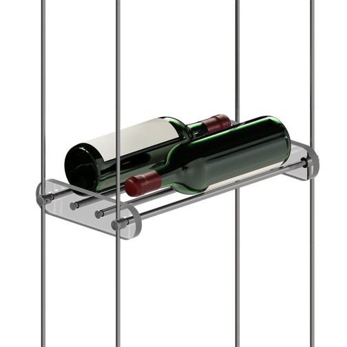 DC3300 Wine-Cellar Display Rack with Rod Suspended Shelves (10FT WALL)