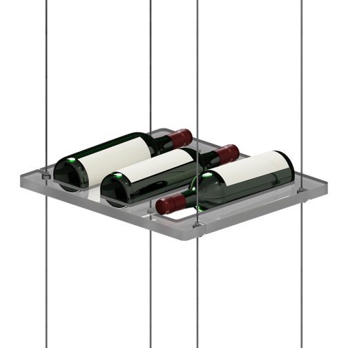 DC3306 Wine-Cellar Display Rack with Cable Suspended Shelves (12FT WALL)