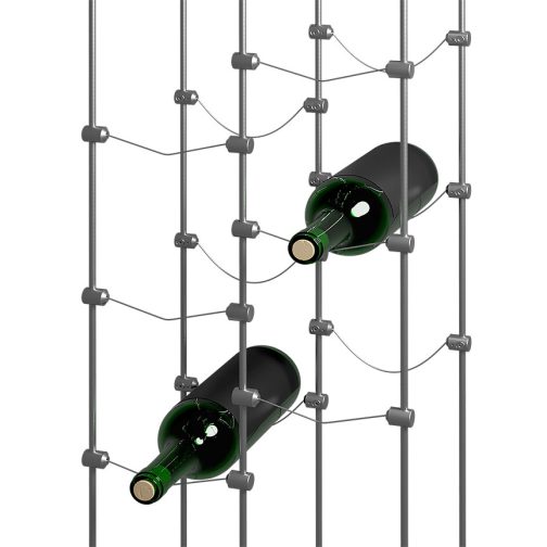 DC3307 Wine-Cellar Display Rack with Rod Suspended Cradle Shelves (8FT WALL)