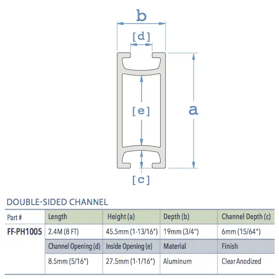 Specifications for FF-PH1005