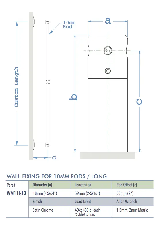 Specifications for WM11L-10