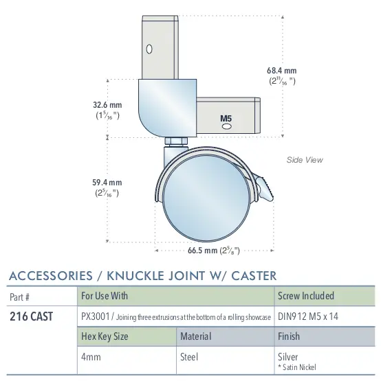 Specifications for 216-CAST