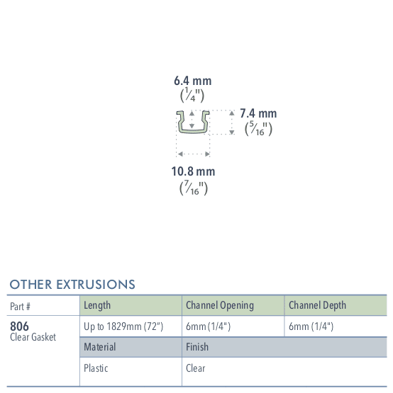 Specifications for 806/72/L