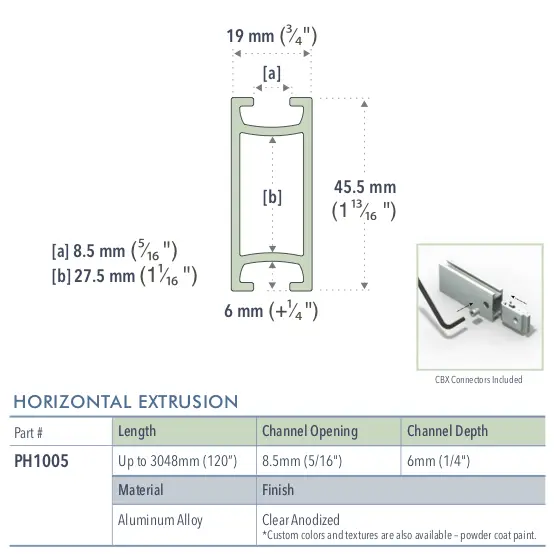 Specifications for PH1005/-/L/C