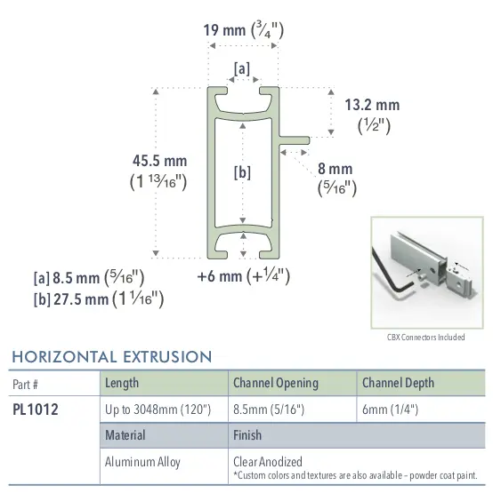 Specifications for PL1012/-/L/C