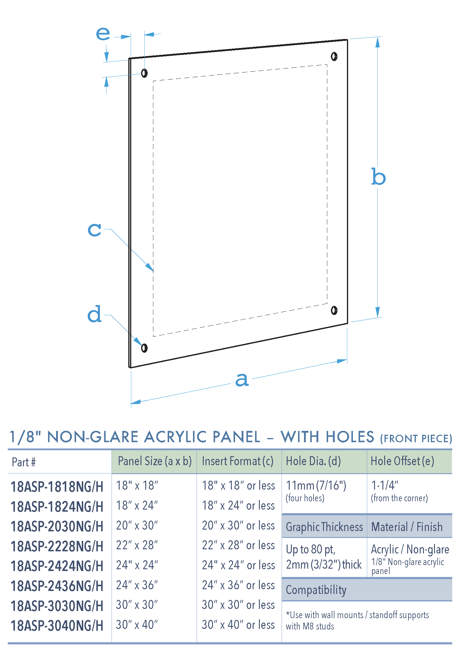 Specifications for 18ASP-LARGE-NG-M8