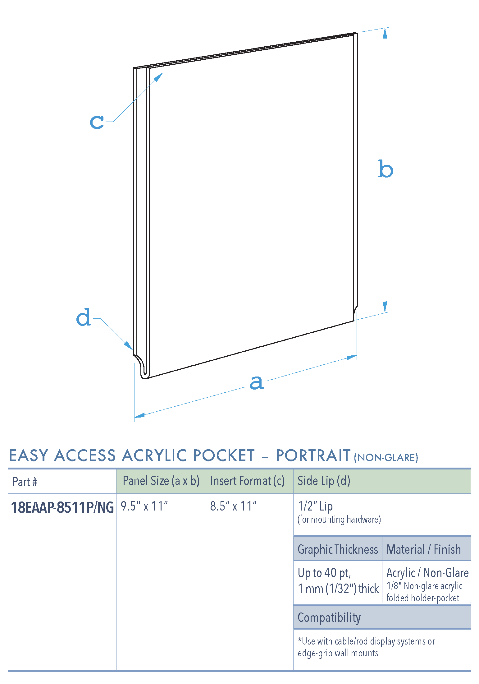 Specifications for 18EAAP-8511P-NG