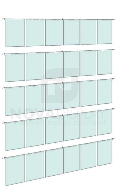 KHPI-019_Hook-on-Poster-Holder-Display-Kit-wall-mounted-on-horizontal-rods