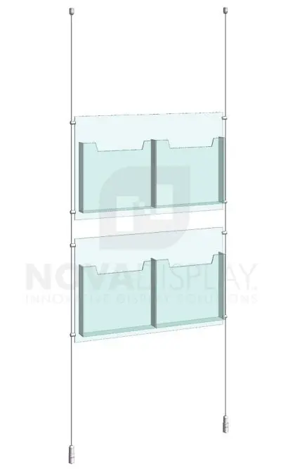 KLD-015_Acrylic-Literature-Display-Kit-cable-suspended