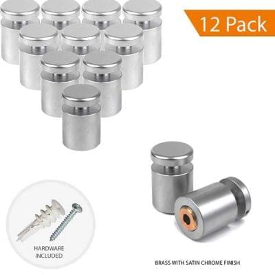 1″ Dia. x 1″ Sign Support (3-Part Standoff with M4 Stud-Cap)