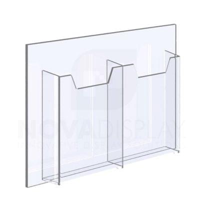 14ALD-2-3585-ST 1/8″ Clear Acrylic Leaflet Dispenser / Literature Holder – Double Pocket