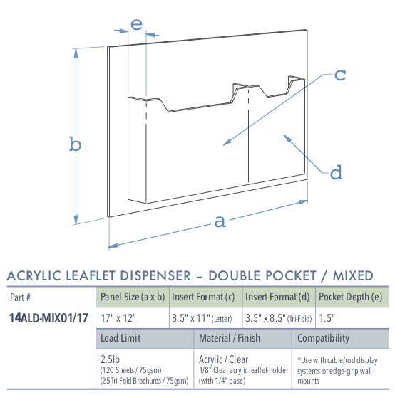 Specifications for 14ALD-MIX01-17