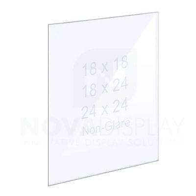 1/8″ Non-Glare (Anti-Reflective) Acrylic Panel without Holes – Polished Edges.