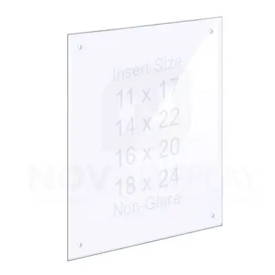 14ASP-W-PANEL-M4 1/4″ Clear Acrylic Panel with Holes for M4 Studs – Polished Edges