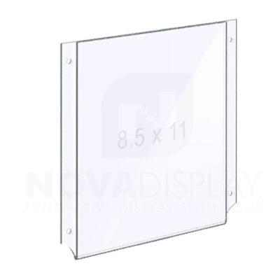 Easy Access Acrylic Pocket / Poster Holder with Holes for M4 Studs – Portrait