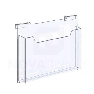18HALD-8511L Hook-on Acrylic Leaflet Dispenser – Single Pocket / Landscape