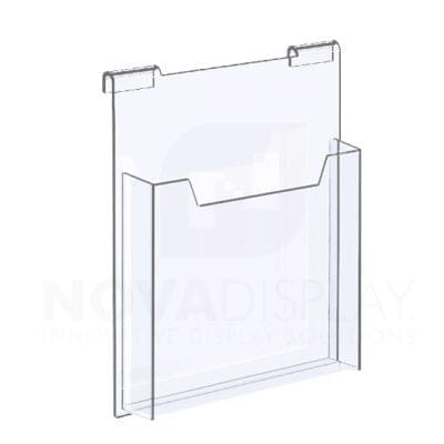 18HALD-8511P Hook-on Acrylic Leaflet Dispenser – Single Pocket / Portrait