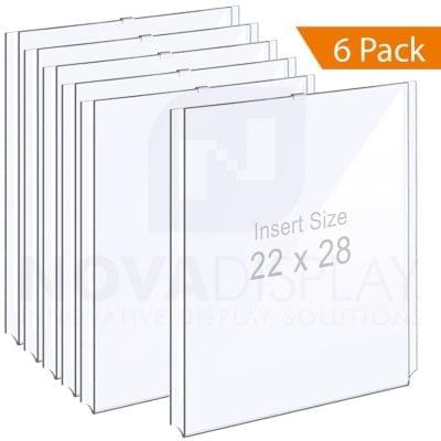 1/8″ Clear Acrylic Easy Access Info/Poster Holder – Portrait Orientation