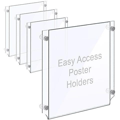 Wall Mounted Acrylic Poster Holder / Easy Access Acrylic Pocket Frame