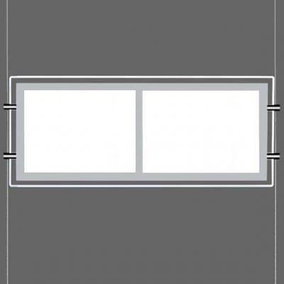 Backlit LED Display for Cables / Double Pocket Letter Format Landscape Orientation