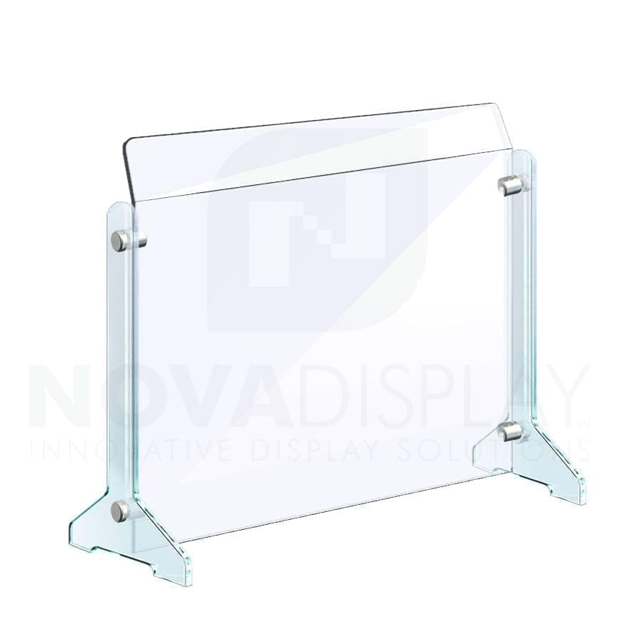 Countertop Acrylic Sneeze Guard / Modular – Supported with 3/8-1/2 in Thick Acrylic Side Legs / Free-standing