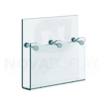 Acrylic Literature/Brochure Holder – Double Pocket. Insert Size: 3.5"W x 8.5"H Tri-Fold