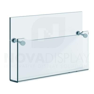 Acrylic Literature/Magazine Holder – Single Pocket / Landscape. Insert Size: 11″W x 8.5″H