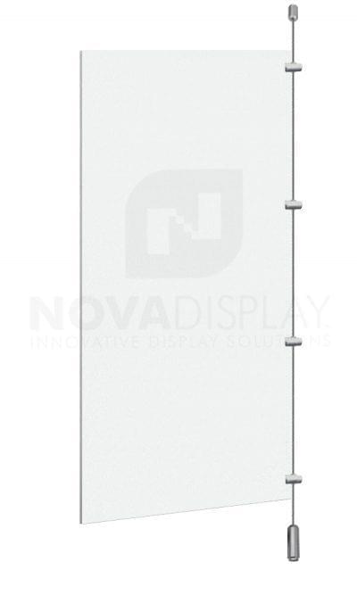 Cable Suspended Partition with Colorless/Frosted Acrylic Panel / ADD-ON SECTION