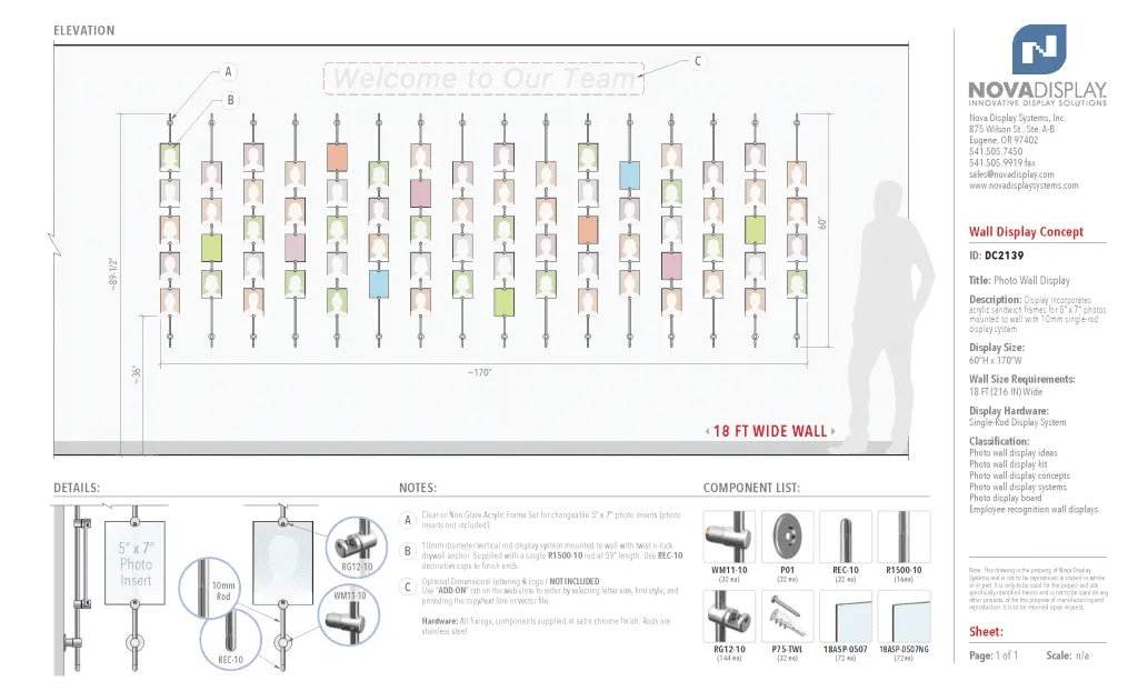 DC2139 Photo Wall Display / Wall Display Idea Concept