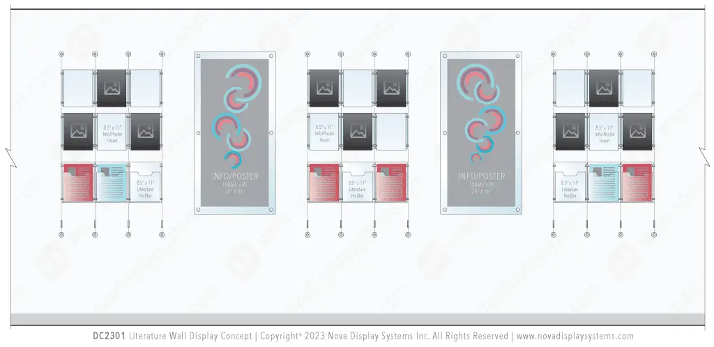 DC2301 Literature Wall Display / Wall Display Idea Concept