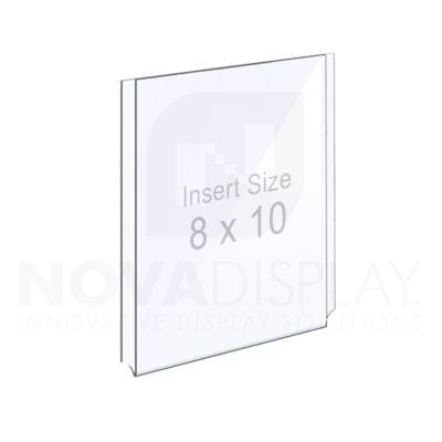 1/8″ Clear Easy Access Acrylic Pocket – Portrait. Insert Size: 8″W x 10″H