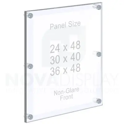 Frameless Acrylic Frame — Poster Display Kit #KASP-025 / Non-Glare Front