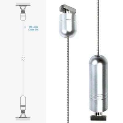 1.5mm Cable Suspension Kit with Heavy-Duty Toggle Fixings – 4.0M (13′ 1-1/2″) Long