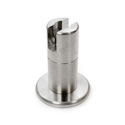 3/4″ Dia. x 2″ PROJECTING STANDOFF SUPPORT w/BASE – Stainless Steel (For 1/4″ thick panels/shelves)