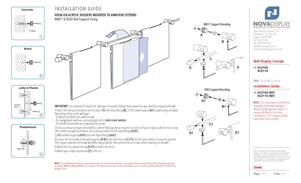 Photo Wall Display / Wall Display Idea Concept / INSTALL-GUIDE