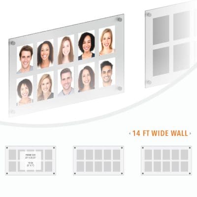 DC1229-C Collage Photo Wall Display Concept with Frameless Acrylic Frames